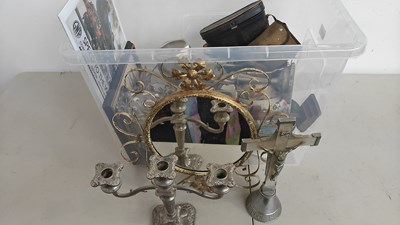 Lot 49 - Large Box Of Misc Including Ceramics, EPNS, Religious Items, Glass Ware