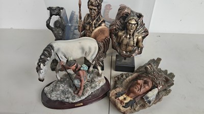 Lot 13 - Large qty of native American themed statues