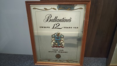 Lot 124 - Ballantines whisky bar mirror