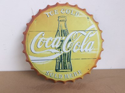 Lot 146 - Coca-Cola Bottle cap sign