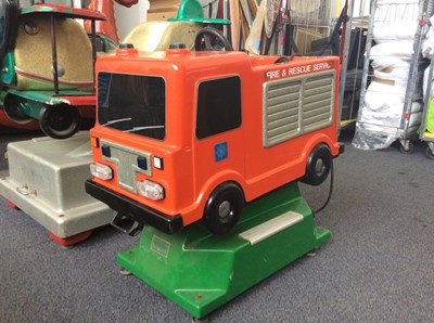 Lot 248 - A Kids Coin Operated Fire Engine Ride On Machine