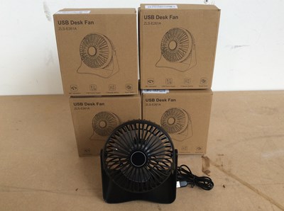 Lot 71 - Four USB Desk Fans ideal for home office