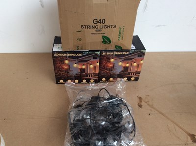 Lot 10 - 3 Sets Of Outdoor LED Light Strings