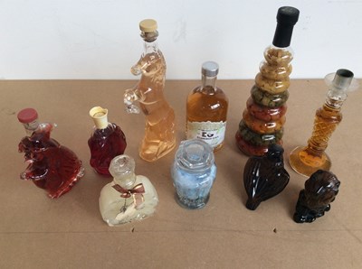 Lot 37 - Collection of uniquely shaped and decorative glass bottles