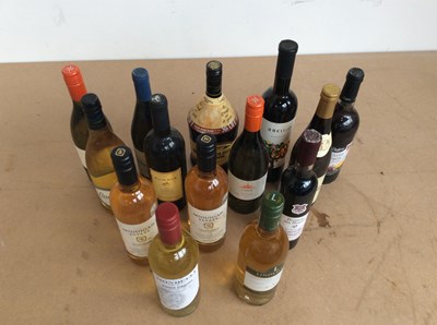 Lot 79 - 14 Bottles Of Various Types Of Wine Including Chardonnay, Albariño, Lambrini ETC