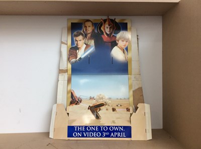 Lot 86 - An Original Star Wars Episode 1 The Phantom Menace Movie Stand Poster With Original Box