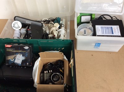 Lot 50 - 3 Boxes Of Miscellaneous Electrical Items & Various Other Items