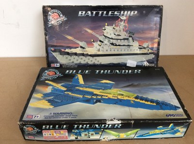 Lot 85 - Mega blocks battleship 9760 pro builder collector set x2