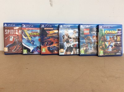 Lot 82 - Six PS4 Games Including Spider-Man, UFC & Others