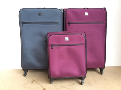 Lot 126 - 3 Suitcases, One Matching Set Of Big & Small, One Large Case