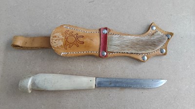 Lot 140 - Decorative Knife In A Leather Sheath
