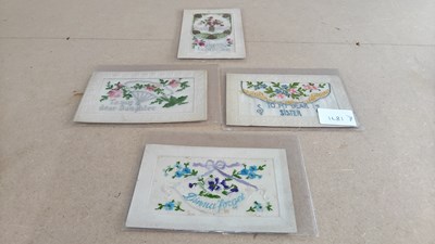 Lot 144 - Hand Embroidered French Postcards From WW2 Era Unused