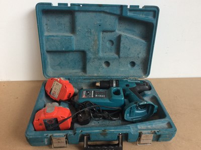 Lot 251 - Makita drill with 2 batteries and charger in case