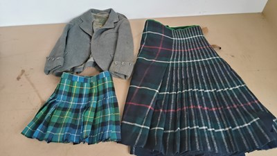 Lot 13 - Adults kilt and kids kilt/jacket combo