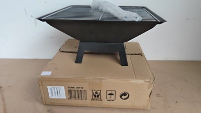 Lot 43 - 2x square fire pit bbq grills