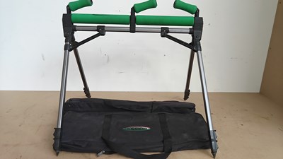 Lot 204 - 2 Maver heavy duty rod stands in carry cases