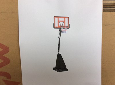 Lot 190 - SportNow Outdoor Height Adjustable Basketball Hoop & Stand