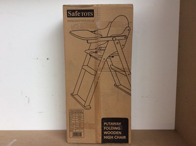 Lot 140 - SafeTots Putaway Folding Wooden Highchair