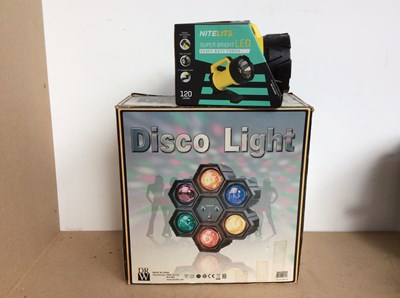 Lot 167 - DJ Disco Light & Small Battery Super Bright LED Torch
