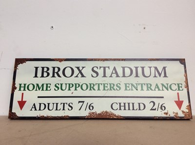 Lot 139 - Ibrox Metal Stadium Sign
