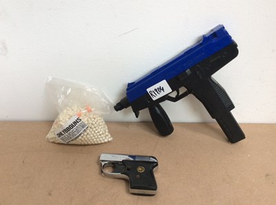 Lot 123 - BB Gun In UZI Style & Starters Pistol