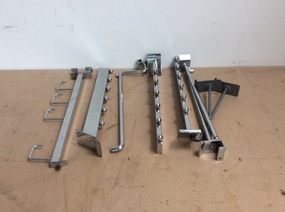 Lot 71 - Boxes filled with chrome plated metal display hooks