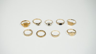 Lot 38 - 9ct Gold mix rings, 18.83gram, est £480- £550