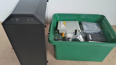 Lot 173 - Box of computer parts and cooler master case