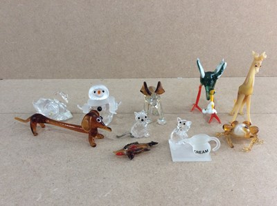 Lot 133 - Qty of blown glass animals