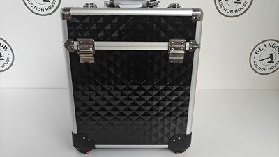 Lot 74 - Black makeup trolley case with wheels