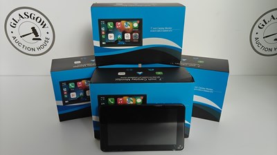 Lot 45 - 4 android car play monitors with 7 inch screens