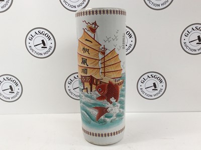 Lot 85 - Asian Scene Ceramic Umbrella Stand