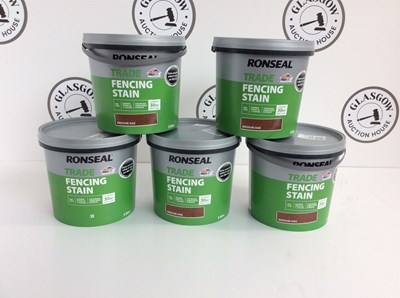 Lot 54 - Trade fencing stain x5