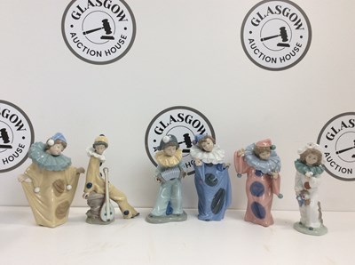 Lot 69 - Set of 6 collectible clowns