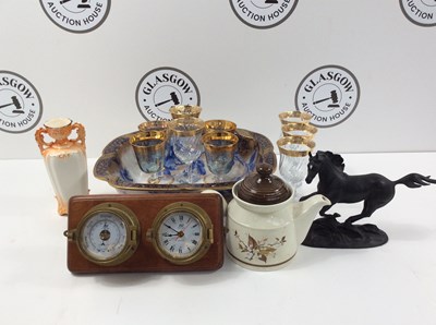 Lot 152 - Qty Of Miscellaneous Items Including Glass Goblets, Weather Station & Black Beauty
