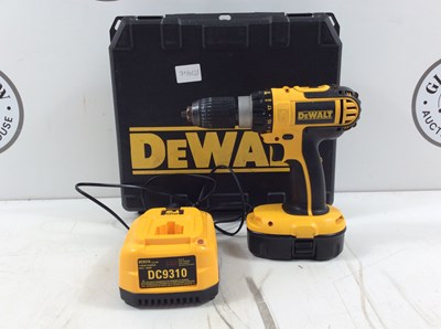 Lot 26 - Dewalt drill with battery and charger working