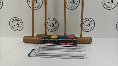 Lot 121 - Wooden croquet set with balls