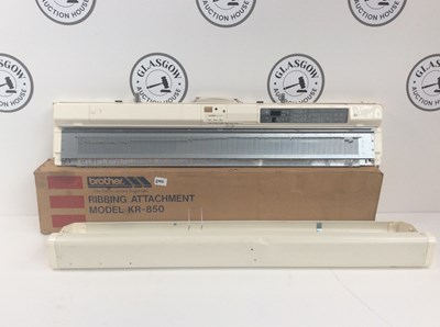 Lot 62 - Brother Ribbing Attachment Model KR-850 & Brother Electroknit KH-900 Knitting Machines