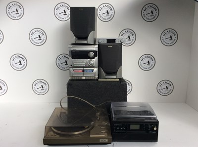 Lot 224 - Bundle Of Miscellaneous Audio Equipment, Turntables, HiFi System