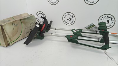 Lot 202 - Two Bosch Cordless Grass Trimmer & A Rotating Lawn Aerator