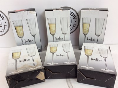 Lot 264 - 6 Pairs Of Champagne Glasses