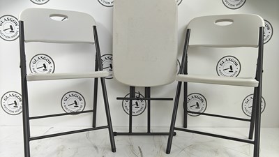 Lot 136 - Two Folding Chairs & Folding Table