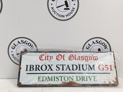 Lot 161 - Ibrox novelty sign