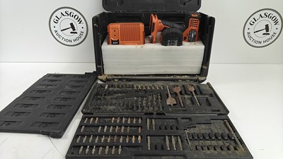 Lot 133 - AEG drill battery and charger in case