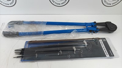 Lot 234 - Set of bolt cutters and pry bar set