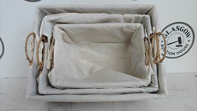 Lot 10 - Set of 3 wicker baskets