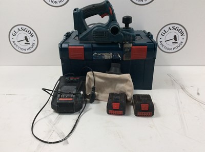 Lot 9 - Bosch electric planer with batteries and charger tested