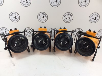 Lot 29 - 4 electric space heaters 2.5kw tested