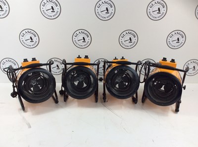 Lot 16 - 4 electric space heaters 2.4kw tested working
