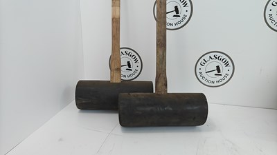 Lot 18 - 2 large rubber post mallets
